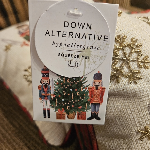 MIREILLE DESIGNS Bead/Bell Embellished Decorative Christmas Nutcracker Pillows - Picture 11 of 14